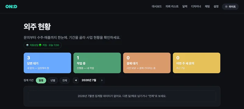 ON:D 화면