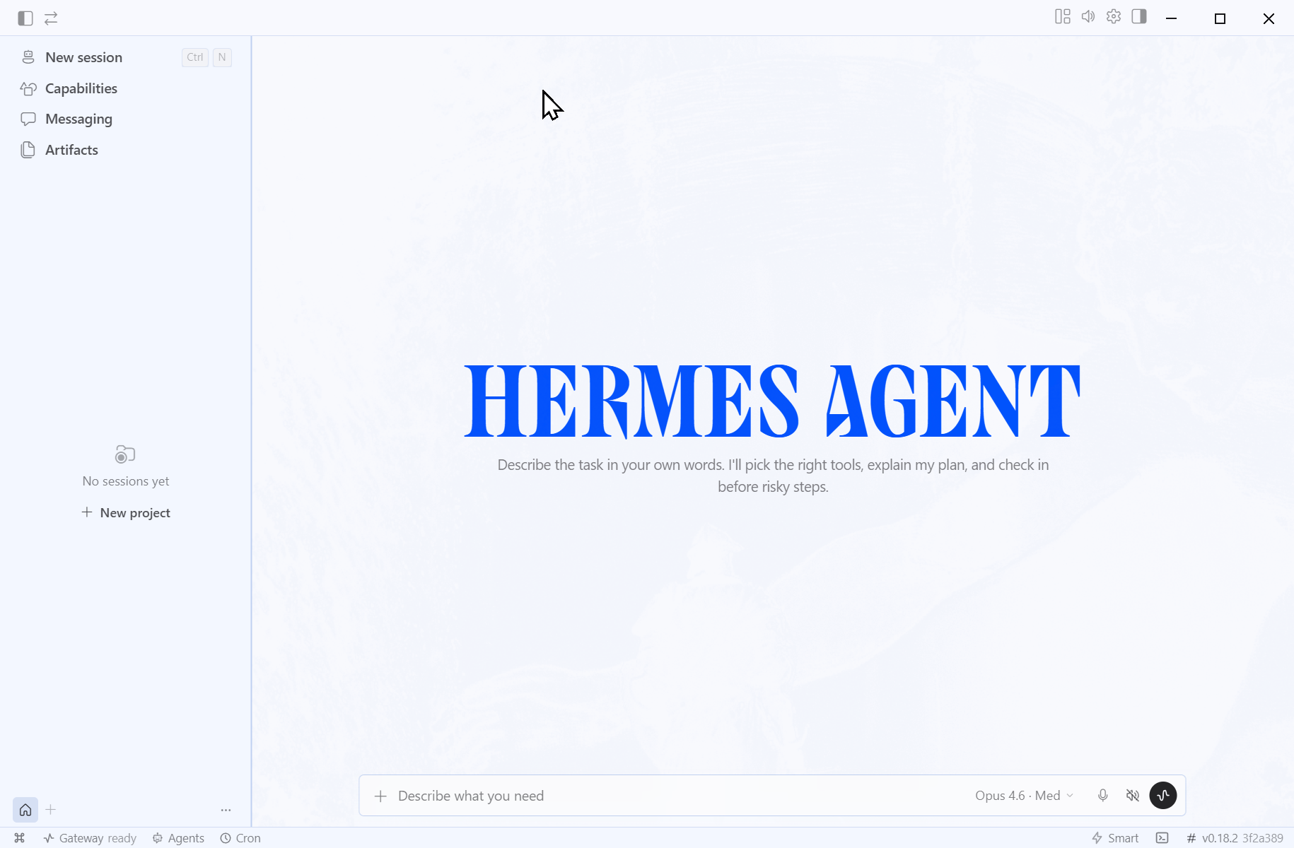 Hermes 대시보드 첫 화면